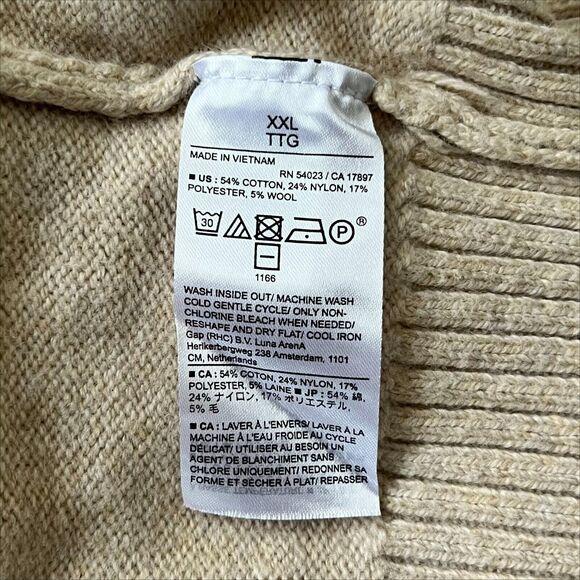 NWT Banana Republic Women's 2XL Ribbed Cream Beige Long Open Soft Cardigan - Picture 11 of 13